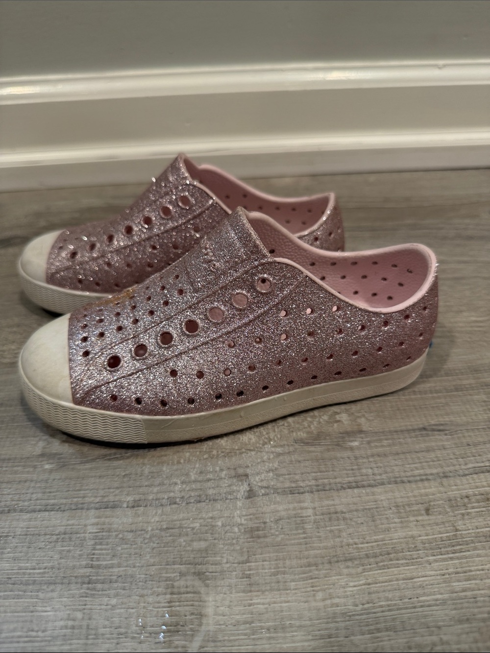 Native Pink Glitter Jefferson Kids Water Shoes